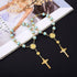 Cobee Car Rosary, 2-Piece Cross Auto Rosary, Rear View Mirror Pendant, Car Hanging Accessories, Interior Decor for Women & Men (Blue Gold)...
