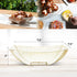 Posh Setting Square Plastic Serving Bowls, Medium Gold Glitter Plastic Serving Bowls, 4 Pack Plastic Disposable Party Snack, Buffet, Chips, or Sal...