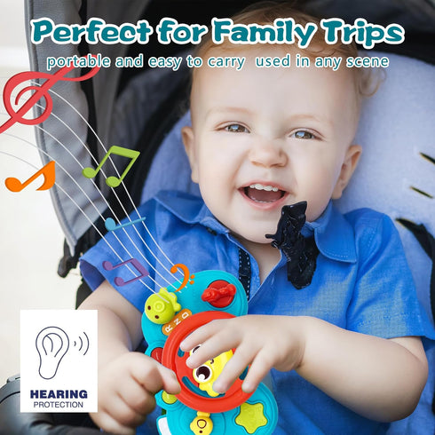 Steering Wheel Toy Baby Boy Learning Toys 6-12 Months Old Toys,6 7 8 9 Month Old Baby Boy Toys,Interactive Baby Toys for 1 Year Old,Kids Driving S...