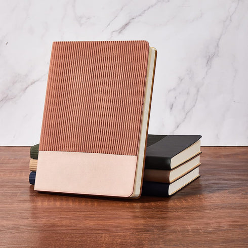Lined Journal Notebook For Women Men,216 Pages A5 Leather Cover Aesthetic Journal Business Office College Diary Writing,100 GSM Thick Paper, 5.79"...