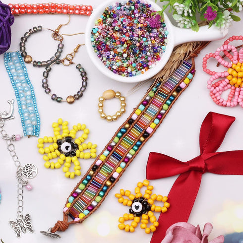 10000pcs Glass Seed Beads Bulk,2mm 12/0 Craft Seed Beads Small Pony Beads for DIY Craft Projects Bracelets Necklace Jewelry Making - Dark Green Wa...