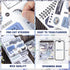 RISYPISY 473PCS Vintage Washi Sticker Book for Scrapbookling - 50 Sheets Blue Pre-cut Journaling Stickers, Ephemera for Junk Journal Supplies DIY ...