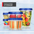 Stock Your Home 8oz Plastic Containers with Twist Top Lids (4 Pack), 1 Cup Small Freezer Containers for Leftover Food, Airtight Reusable Soup Cont...