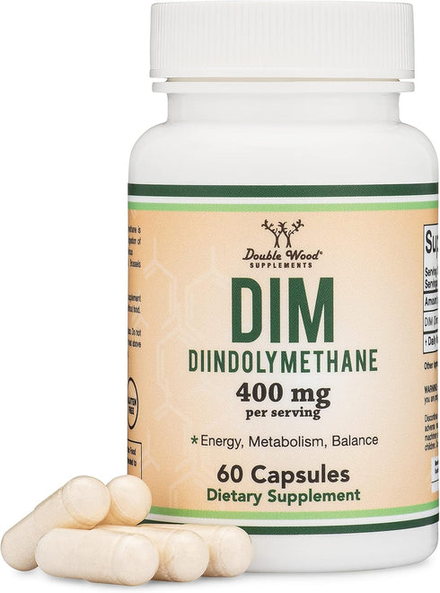 DIM Supplement for Women and Men (Diindolylmethane Estrogen Blocking Supplement, Hormonal Acne Treatment, Hormone Balance for Women) 400mg Serving...
