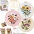 Ohcol 3 Sets Embroidery Kit for Beginners with Easy-to-Follow Operating Instructions,Cross Stitch Kits for Adults with Flowers Patterns,Needlepoin...