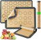 Silicone Baking Mats-Non Stick Cookie Sheet Macaron Mat Liner for Bake Pans & Rolling,Perfect Bakeware For Bread Making Pastry Cake Brioche Pizza ...