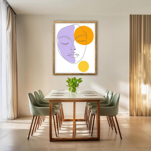 Posterizer 1 pcs-line art minimalist modern woman's face-Abstract & Modern Art-Gift for Men Women Teens-Decor for Home & Office- unframed wall art...