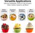 Silicone Baking Cups: Reusable Silicone Baking Cups, Non-Stick Muffin Liners, Cupcake Liner, Multicolor - 12 Pack...