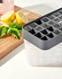 W&P Ice Box Silicone Ice Cube Tray with Lid, Holds 96 Cubes, Space-Saving Stackable Design, Dishwasher Safe, Charcoal...