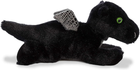Aurora® Adorable Mini Flopsie™ Midnight Dragon™ Stuffed Animal - Playful Ease - Timeless Companions - Black 8 Inches...