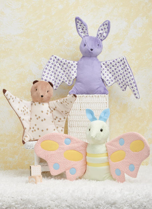 Simplicity Easy to Make Bat, Moth and Flying Squirrel Plush Animals Sewing Pattern Packet, Design Code S9940, Sizes Vary, Multicolor...