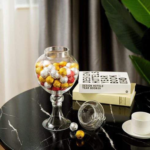 Diamond Star Glass Apothecary Jars with Lids for Candy Buffet - Large Apothecary Jars for Bathroom, Candy Bar, Kitchen, (Height: 16.5" Body: 6.5)...