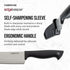 Farberware Edgekeeper 5-Inch Santoku Knife with Self-Sharpening Blade Cover, High Carbon-Stainless Steel Kitchen Knife with Ergonomic Handle, Razo...