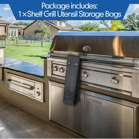 Grill Utensil BBQ Tool Barbecue Hardware Tool Grill Utensil Holder Pouch Oxford Cloth Grill Accessory Storage Bag Foldable Grill Bags for Camping ...