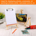 PATIKIL 5.9" Mini Wooden Easel Stand, 6 Pack Table Use Adjustable Triangle Holder for Displaying Photos, Card, Wedding, Wood Color...