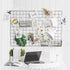 GBYAN Grid Wall Basket Wall Grid Panel Accessories Wire Straight Shelf with Hook Organizer for Home, Black...