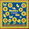 Fulmoon 55 Pcs Sunflower Bulletin Board Set Religious Sunflower Cutouts with Butterflies Fences Bulletin Cardboard with Inspiring Bible Verses for...
