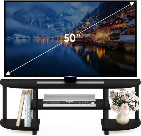 Furinno Turn-S-Tube Wide TV Entertainment Center, Espresso/Black...