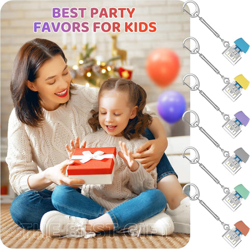 6 Pack Keyboard Fidget Toys,Keychain Squeeze Toy,Button Stress Relief Gifts for Adult and Kids to Relief Stress & Pass The Time...