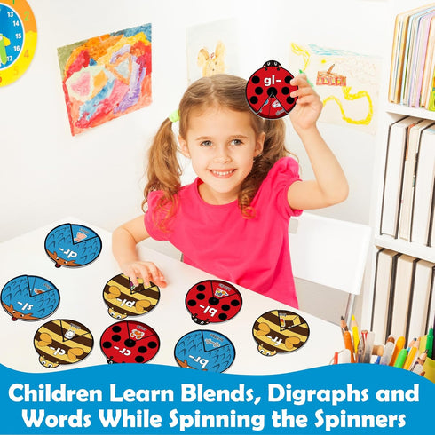 Blends & Digraphs Cards, Phonics Games,Speech Therapy Toys for Toddlers Kids,Learn to Read, Spelling Reading Learning Sight Words Games,Kindergart...
