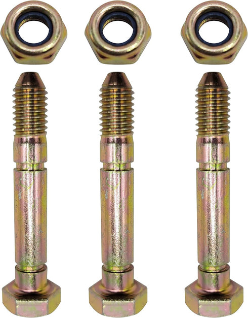 Cpartstore-Top 3-Pack 53200500 Shear Pin Bolts and Nuts Replaces Ariens 532002 03204300 51001600 510016 Snow Blowers...