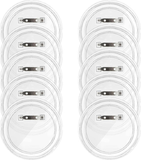 10 Pcs Blank Button Pins 2.9 inch DIY Button Pins Make Your Own Buttons Custom Button Pins with Pins Clear Picture Buttons Badges Kit for Crafts C...