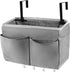 Bedside Storage Organizer 5 Pockets with 4 Hooks Hanging Storage Bag for Headboards/Bunk Bed (Grey)...