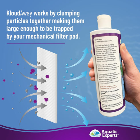 KloudAway Freshwater Aquarium Water Clarifier - Clears Cloudy Water, Water Clarifier for Fish Tank, Made in USA (250 mL)...