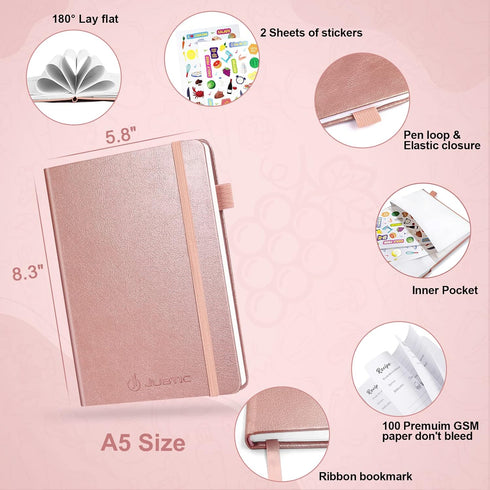 JUBTIC Blank Recipe Book to Write in Your Own Recipes, Personal Cook Book to Write in and Hardcover Recipe Notebook with 2 colorful stickers for F...