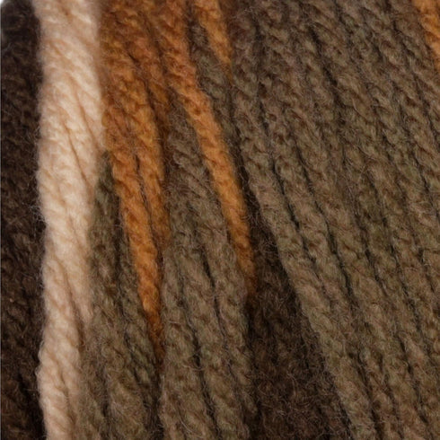 Bernat Super Value Yarn, 5 oz, Gauge 4 Medium Worsted, Beachwood Stripes...