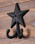 Coat Hook Hat Horse Hook Vintage Wrought Iron Wall Mounted Screws Included Wall Hook (Star)...