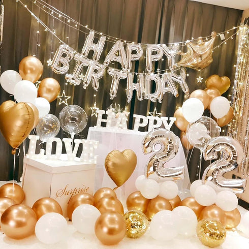 Gold Confetti Balloons, 25 Pcs Thickened 12 Inch Clear Latex Balloon with Confetti Inside for Graduation Decorations Engagement Bridal Shower Part...