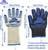 BBQ Gloves, Oven Gloves 1472? Extreme Heat Resistant, Grilling Gloves Silicone Non-Slip Oven Mitts, Kitchen Gloves for BBQ, Grilling, Cooking, Bak...