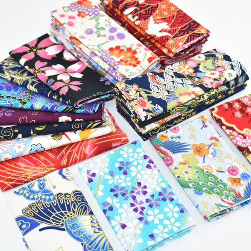 30 Pcs 8" x 10" Cotton Quarters Fabric Bundle Craft Fabric Patchwork Japanese Style Wrapping Cloth Quilting Fabric for DIY Patchwork Sewing Craft ...