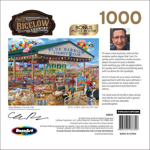 RoseArt - Chris Bigelow - Blue Ribbon County Fair - 1000 Piece Jigsaw Puzzle for Adults...