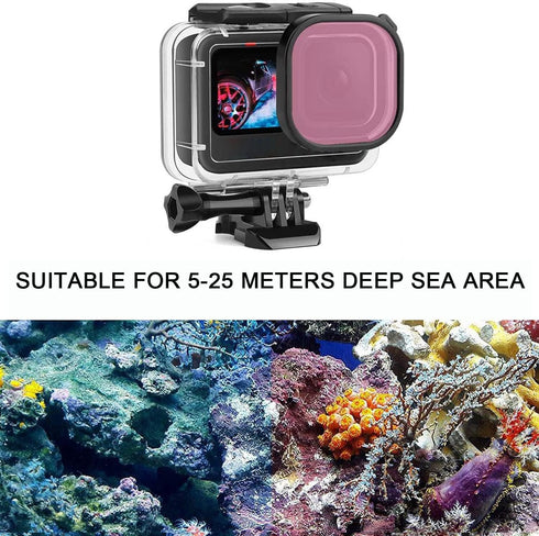 FitStill Waterproof Housing for Go Pro Hero 12 Black/Hero 11 Black/Hero 10 Black/Hero 9 Black,Protective 60M/196FT Underwater Dive Case Shell with...
