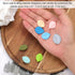 8pcs Knitting Needle Stoppers, Cute Leaf-Shaped Knitting Needle Protectors End Caps Point 8 Colors Silicone Knitting Needle Stitch Tips Stoppers S...