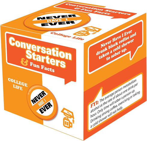 Never Have I Ever Conversation Starters: College Life Edition | Funny Card Game for Parties, Pregames, Spring Breaks, and Vacations | Fun Card Gam...