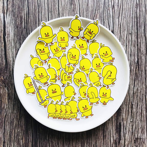 Lovely Little Yellow Duck Stickers 30pcs Decals for Laptops Water Bottles Toys and Gifts for Teens,Girls,Perfect for Laptop,Phone,Skateboard,Trave...