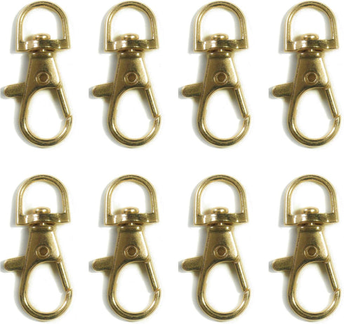Lobster Claw Swivel Clasps Lobster Snap Clasp Hook for Key Ring DIY Jewelry Making 1-1/2"x5/8" (Light Gold - 20pcs)...
