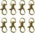 Lobster Claw Swivel Clasps Lobster Snap Clasp Hook for Key Ring DIY Jewelry Making 1-1/2"x5/8" (Light Gold - 20pcs)...