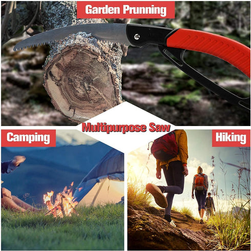 Gardtech Folding Saws, Hand Pruning Saws with 10" Razor Sharp Curved Blade, Camping Saws - Perfect for Pruning Trimming Trees Branches...