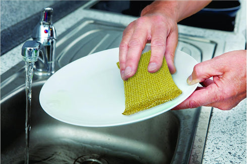 Kitchen Sponge Scrubber, Heavy Duty, Hand Friendly Scouring Sponge for Sink, Pot, Dish Washing Scrubber Non-Scratch, Kosher Sponge, by Superio (Si...