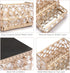 Hipiwe 2 Tiers Crystal Business Card Holder Stand Gold Mirrored Business Card Display Stand Organizer Desktop Business Card Storage Holder for Off...