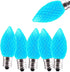 C7 LED Christmas Light Bulbs - 25 Pack C7 LED Bulbs Blue - 0.5W for Outdoor String Lights, Holiday Decoration...