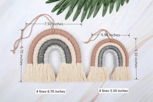 ZWA Rainbow Wall Hanging, Handmade Macrame Wall Art for Nursery, Kids Room Home Decor...