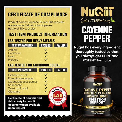 Extract 10:1 Cayenne Pepper Supplement with Turmeric Curcumin Root, Ginger Root, Ceylon Cinnamon Bark & More - Immune System, Joint Health & Diges...