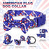 American Flag Dog Collar Ayaseen 4th of July Dog Collar, Adjustable Dog Bow Tie Collar, Independence Day Red White and Blue Dog Collar, Dog Collar...