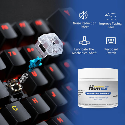 Horex keyboard Switch Silicone Grease 50g Mechanical Stabilizer keycaps Connectors Dielectric Lubricant DIY Kit Satellite Axis Accessories for Gam...