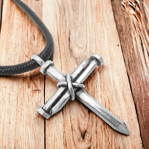Antique Nail Cross Necklace...